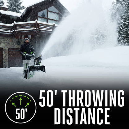 Ego Power+ Snow Blower 24" Self Propelled 2 Stage with Four 10 Ah Batteries