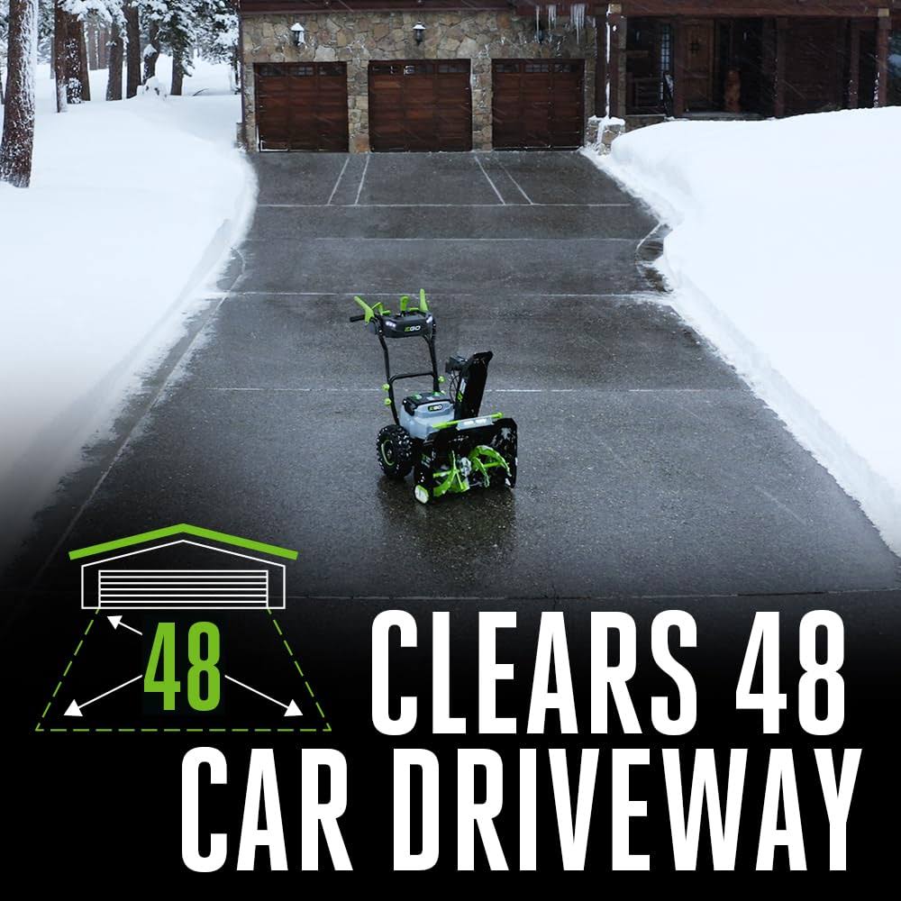 Ego Power+ Snow Blower 24" Self Propelled 2 Stage with Four 10 Ah Batteries