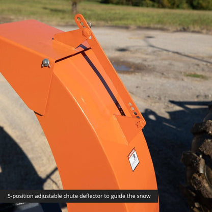 Titan Attachments 4 ft Snow Blower, Category 1, 3 Point PTO Driven, di