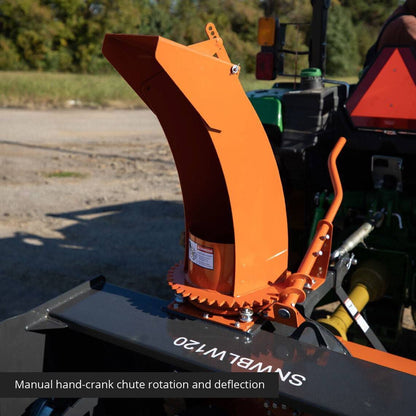 Titan Attachments 4 ft Snow Blower, Category 1, 3 Point PTO Driven, di