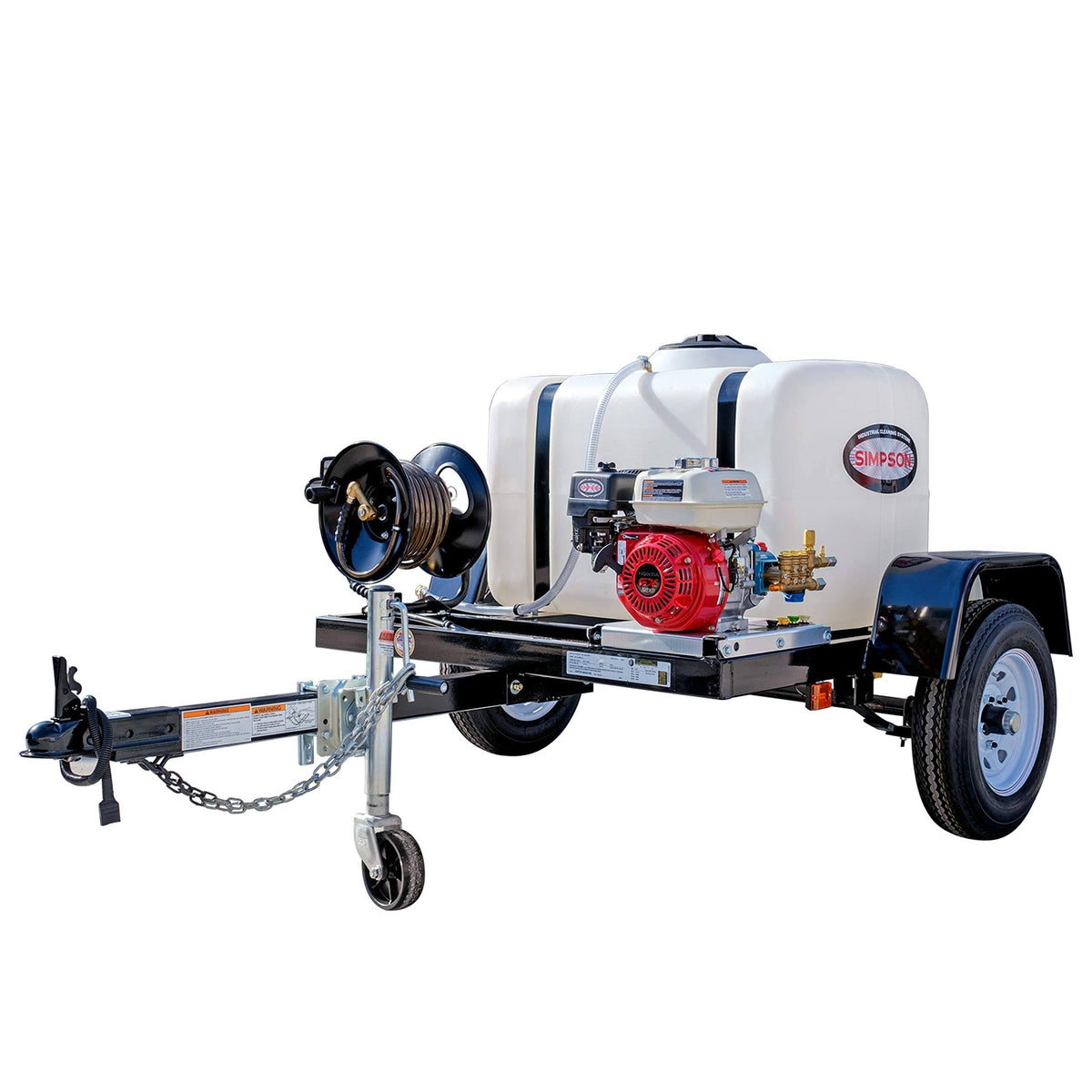 Simpson 95000 3200 PSI 2.8 GPM Cold Water Trailer Pressure Washer System w/ Honda Engine