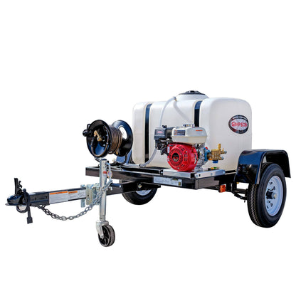 Simpson 95000 3200 PSI 2.8 GPM Cold Water Trailer Pressure Washer System w/ Honda Engine