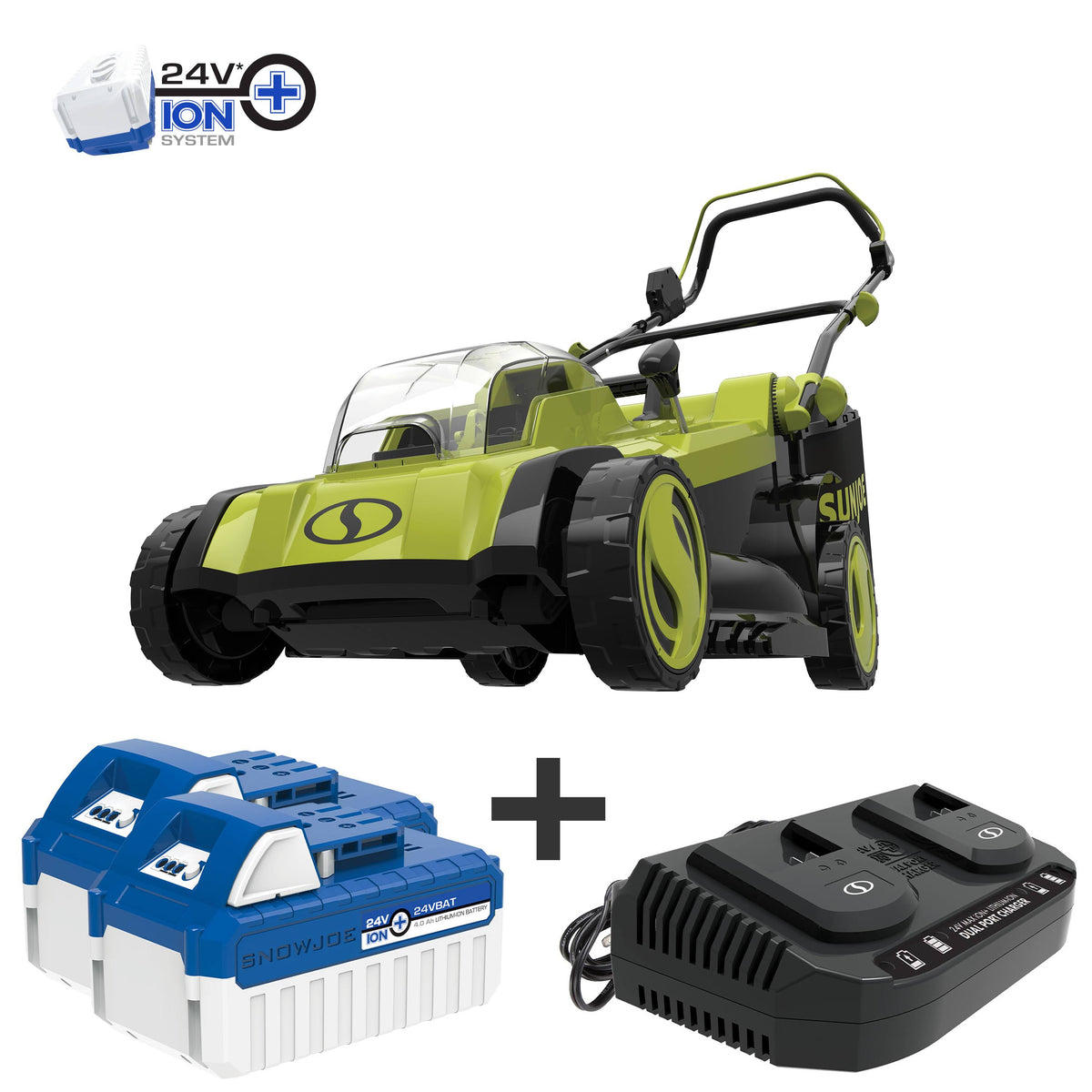 Sun Joe 24V-X2-17LM 48-Volt iON+ Cordless Lawn Mower Kit