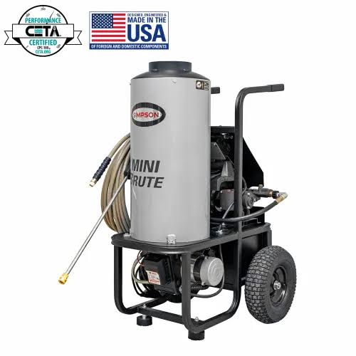 Simpson Mini Brute 1500 PSI 1.8 GPM Hot Water Electric Pressure Washer