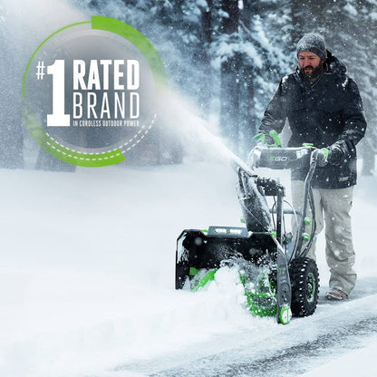 Ego Power+ Snow Blower 24" Self Propelled 2 Stage with Four 10 Ah Batteries
