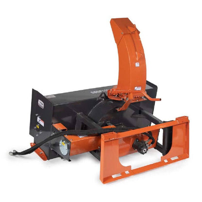 Titan Attachments 5 ft Skid Steer Snow Blower, Quick Tach, 360-Degree Directional Snow Chute, Size: 5'